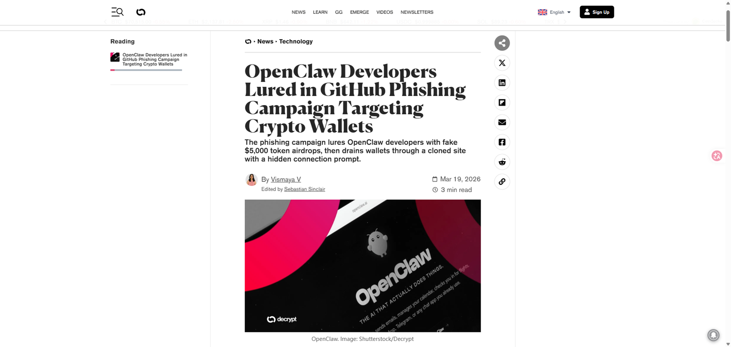 OpenClaw Phishing Cover